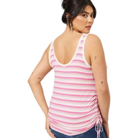 Torrid Super Soft Scoop Neck Side Tie Tank - Picture 2 of 7